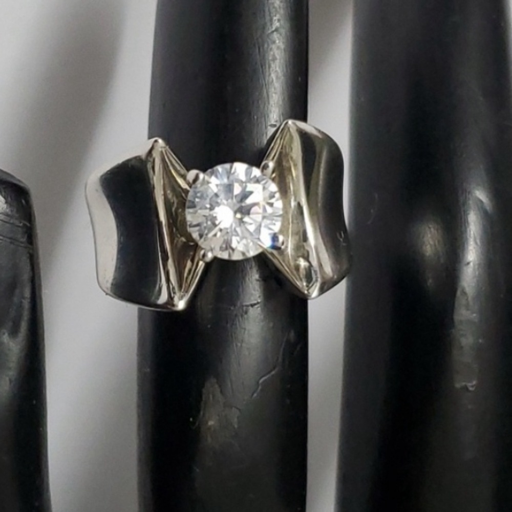 Sterling Silver 925 Solitaire Prong Ring